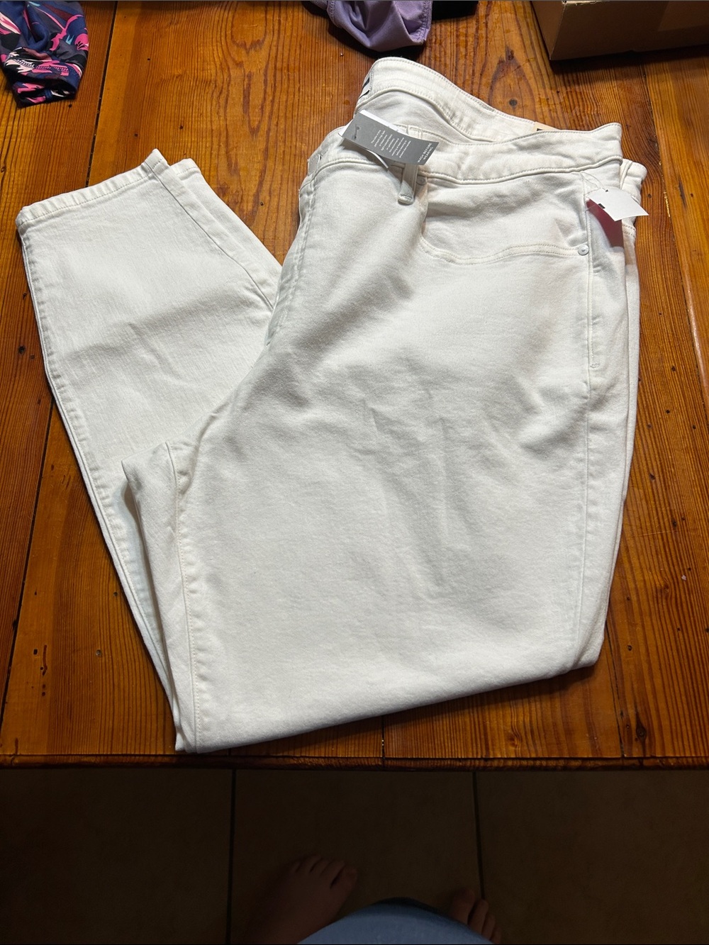 Lane Bryant White Skinny Jeans